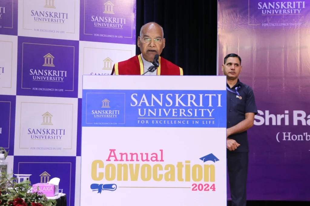 Former President of India Ram Nath Kovind Inspires Students at Sanskriti University's Convocation