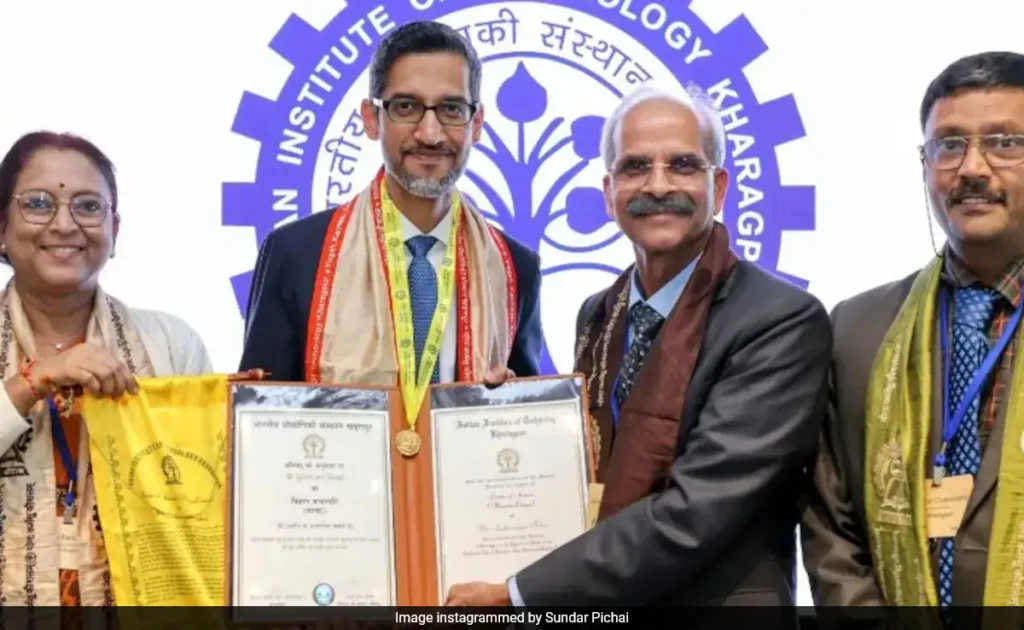 Sundar Pichai receives honorary Doctorate, Anjali Pichai earns distinguished Alumnus Award