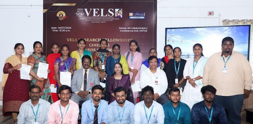 Vels University Awards Rs 1.5 Crore in Research Fellowship Grants to Promote Academic Excellence
