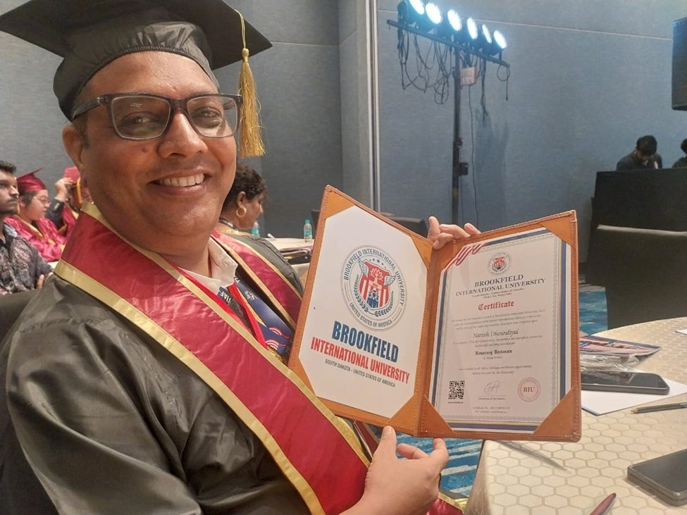 Naresh Dhoundiyal Receives Honorary Doctorate from Brookfield International University