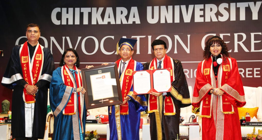 Chitkara University Confers Honorary Doctorate on Joy Alukkas for Entrepreneurial Excellence