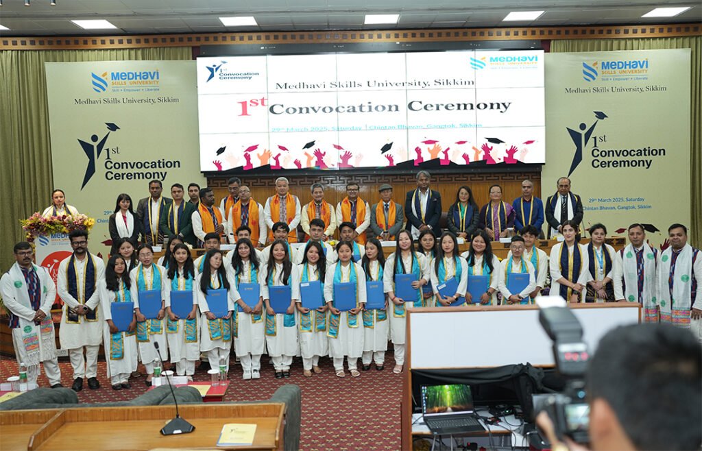 Building Skills Building Careers: Medhavi Skills University Sikkim, Hosts its First Convocation Ceremony at Chintan Bhawan