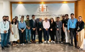 University of Wollongong India Students Engage with Infosys Founder N. R. Narayana Murthy at GIFT City
