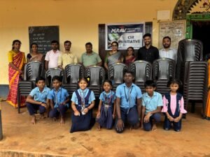 Maav Industries Ltd Donates 50 Recycled Plastic Chairs toKakke Padavu Government School under CSR Initiative