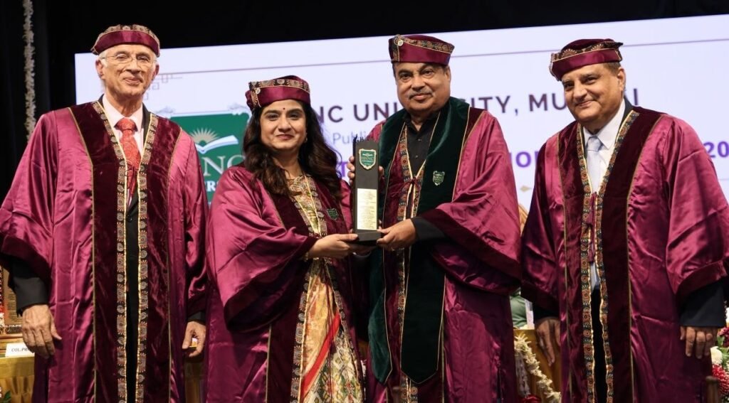 Union Minister Shri Nitin Gadkari Conferred Honorary Doctorate at HSNC University’s Fourth Convocation