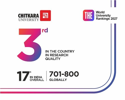 Chitkara University Ranks 3rd in India for Research Quality in THE World University Rankings 2027